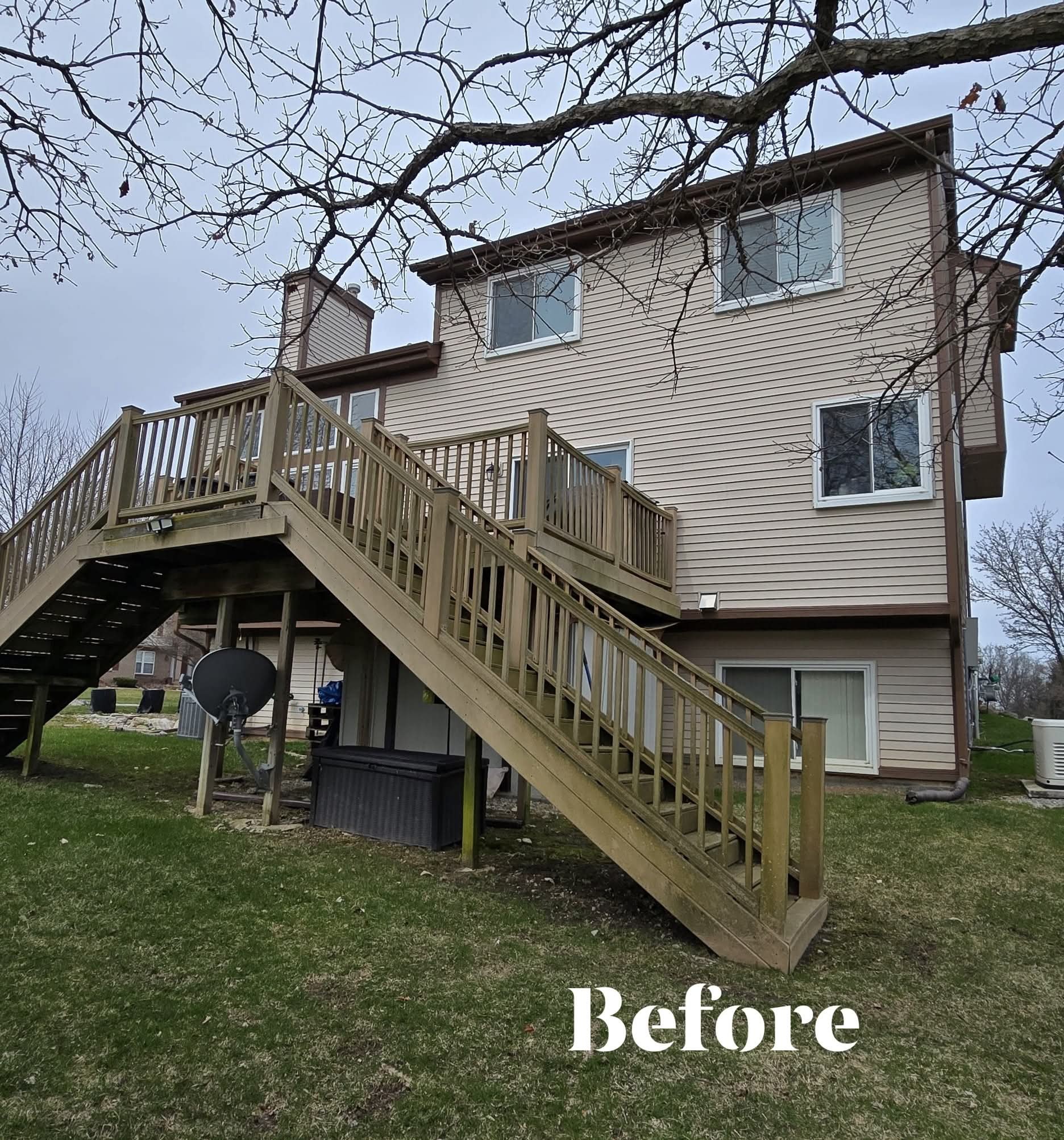 Before - Exterior Stairs Painting