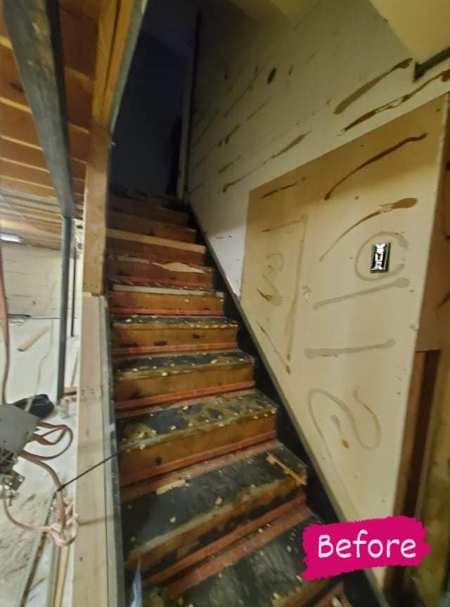 Before - Basement Stairs